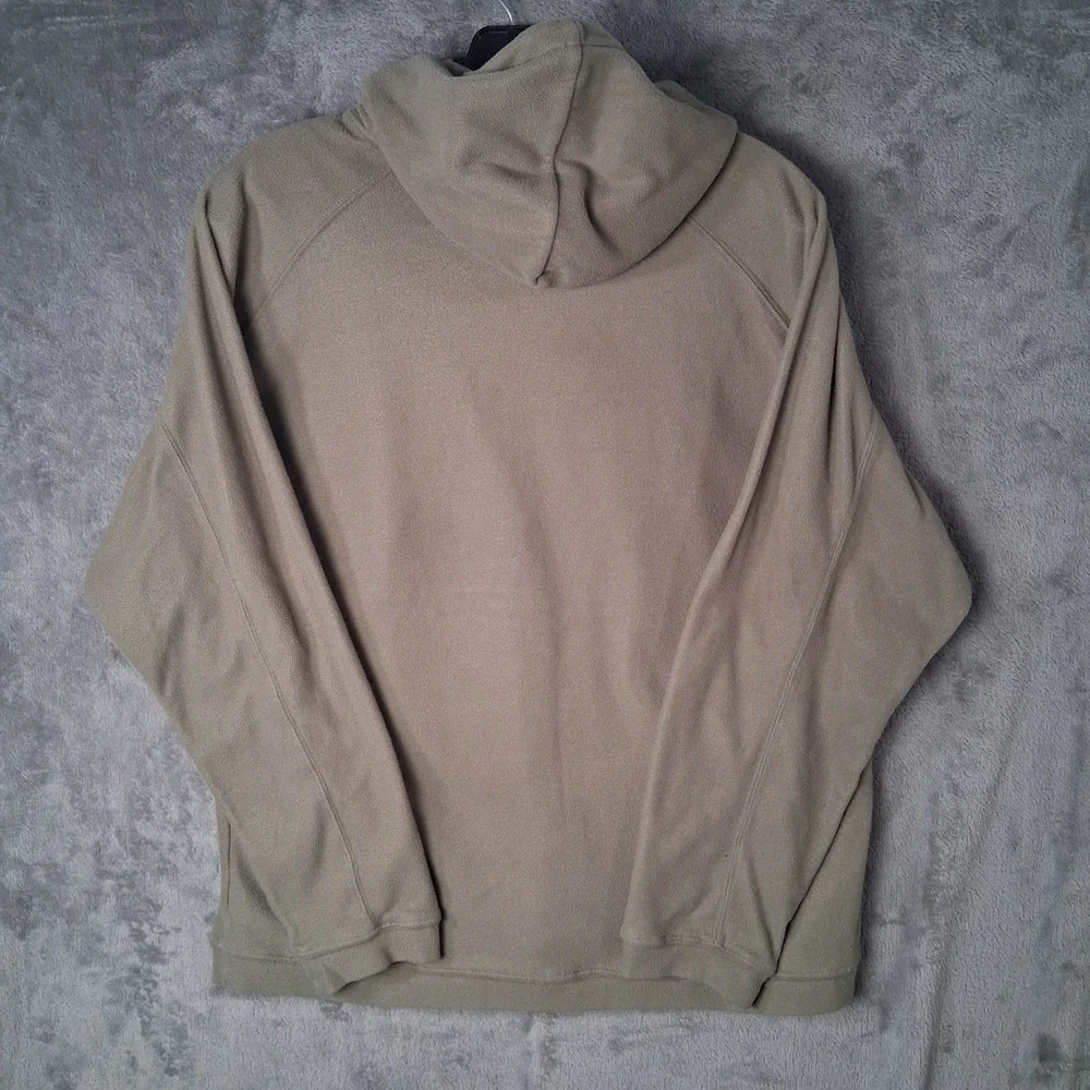 The North Face Polartec Fleece Hoodie Mens Medium Khaki Tan Vintage Y2K Pullover